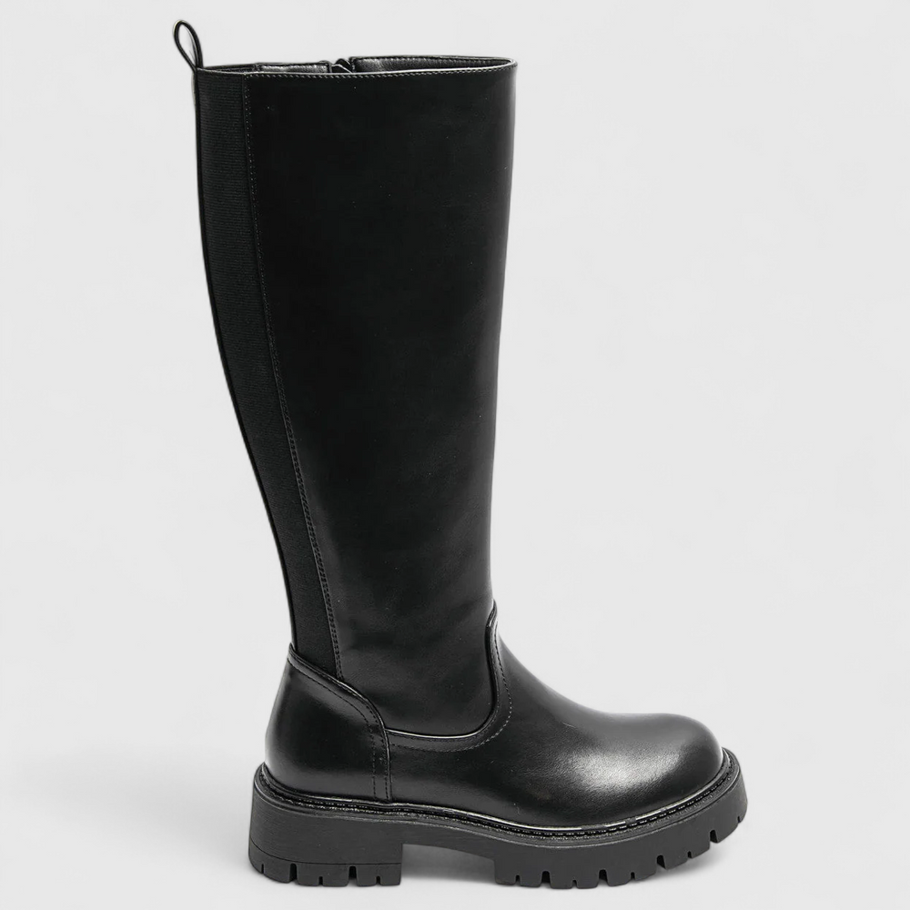 Classic black boots for women