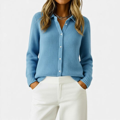 Button-front cardigan for women in four colors