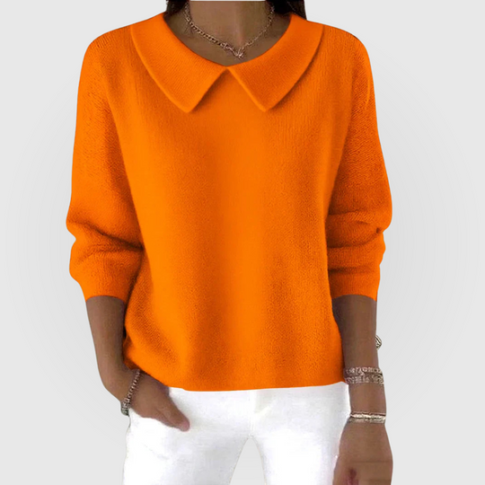 Classic sweater in five bright colors for women