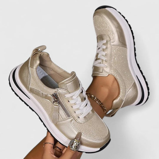 Elegant shoes in silver, gold, black and brown for women