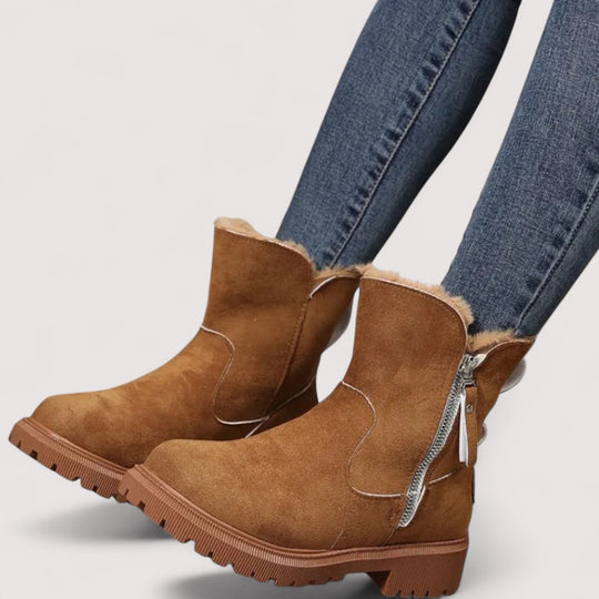 Winter boots in khaki, black and brown for women