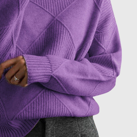 Roll neck sweater for women in seven colors