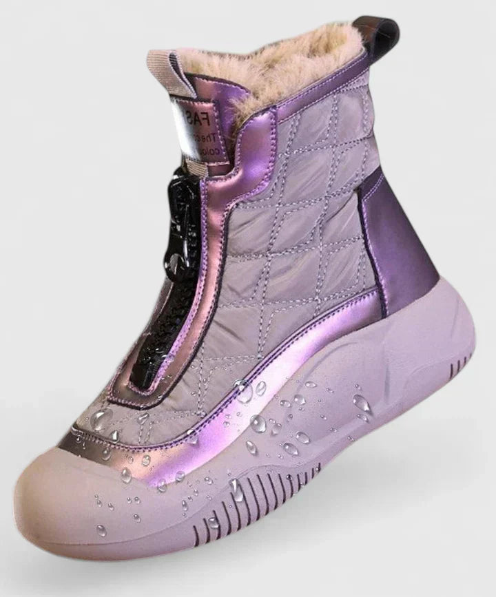 Comfort boots in purple, white, black and khaki for women