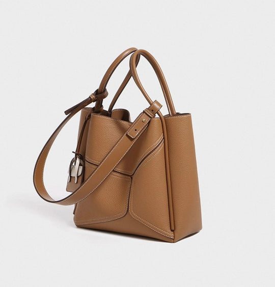 Nicolette | Classic Cowhide Leather Tote Bag
