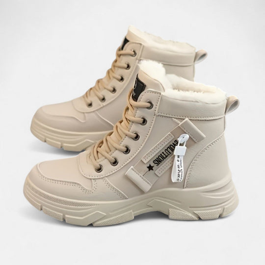 Cold weather boots in khaki, white and black for women
