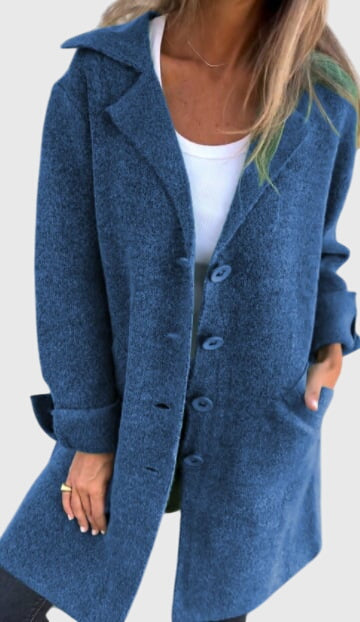 Button-front blazer for women