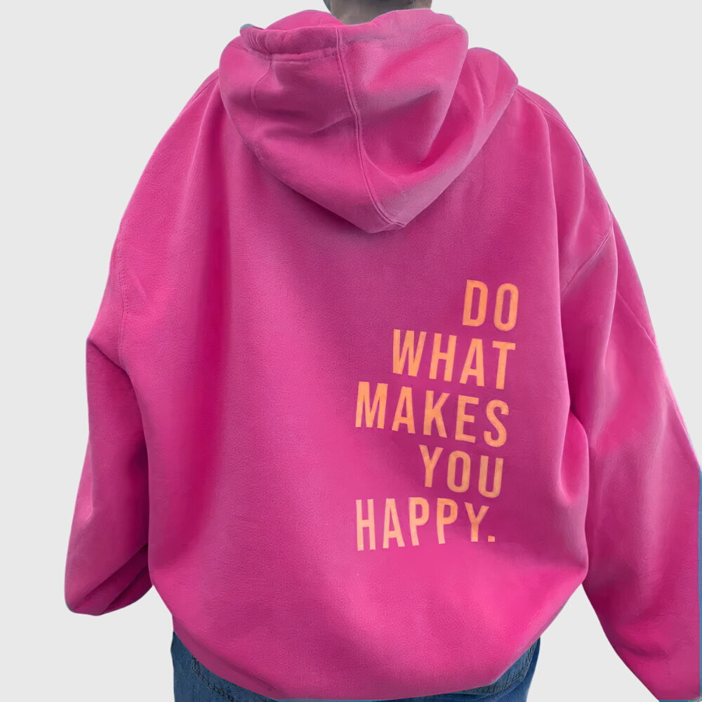 Oversized printed hoodie in five colorways for women