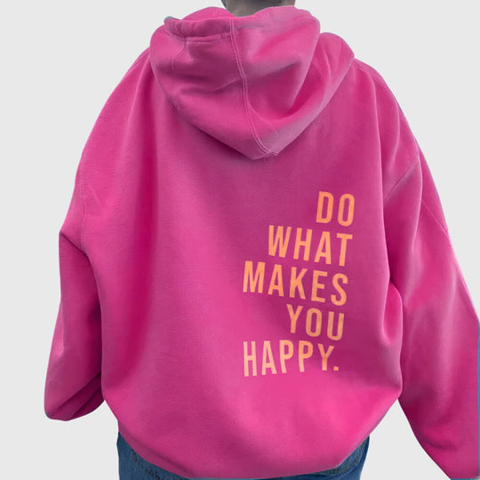Oversized printed hoodie in five colorways for women
