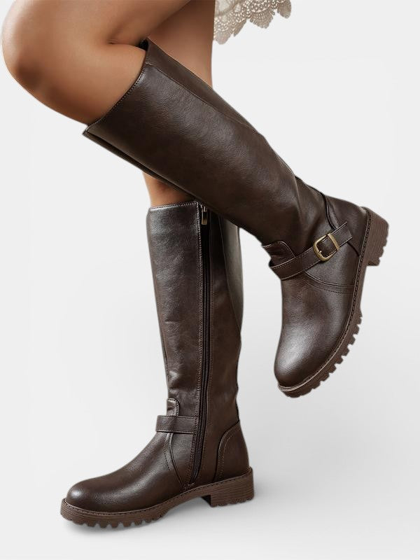 Comfort boots in brown, dark brown and black for women
