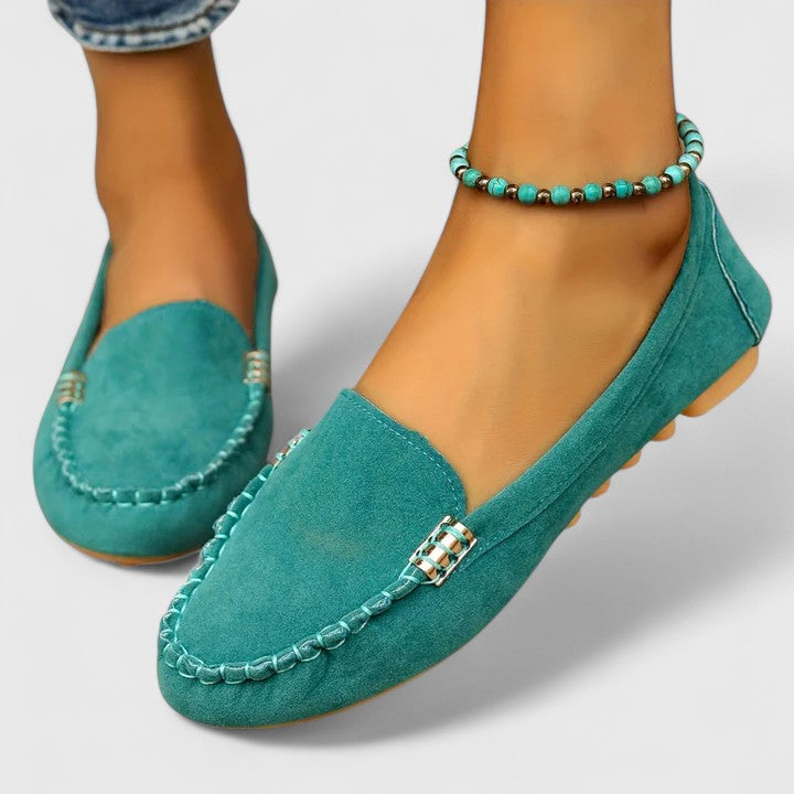 Comfort loafers in six bright colors for women