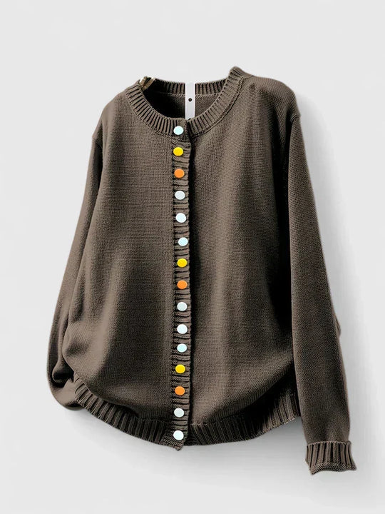 Knit cardigan for women in six warm colors