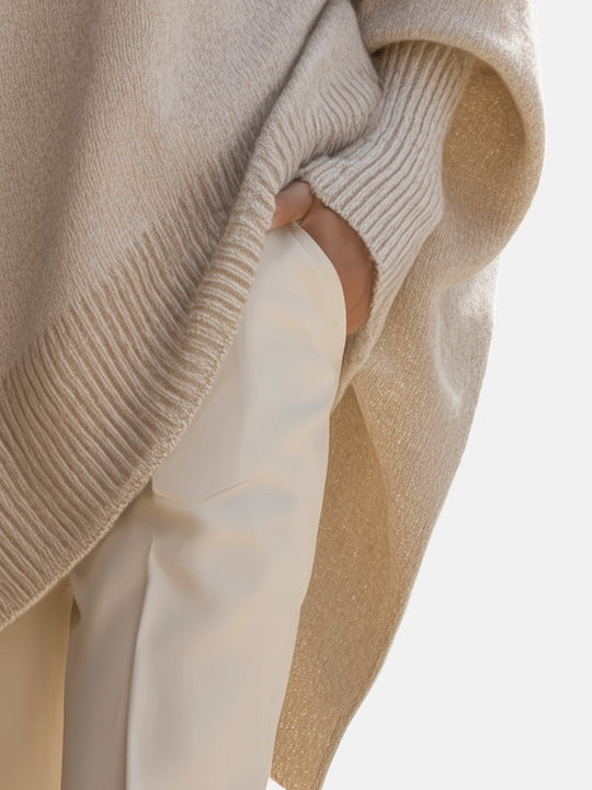 Oversized poncho in six colors for women
