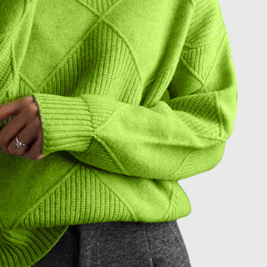 Roll neck sweater for women in seven colors