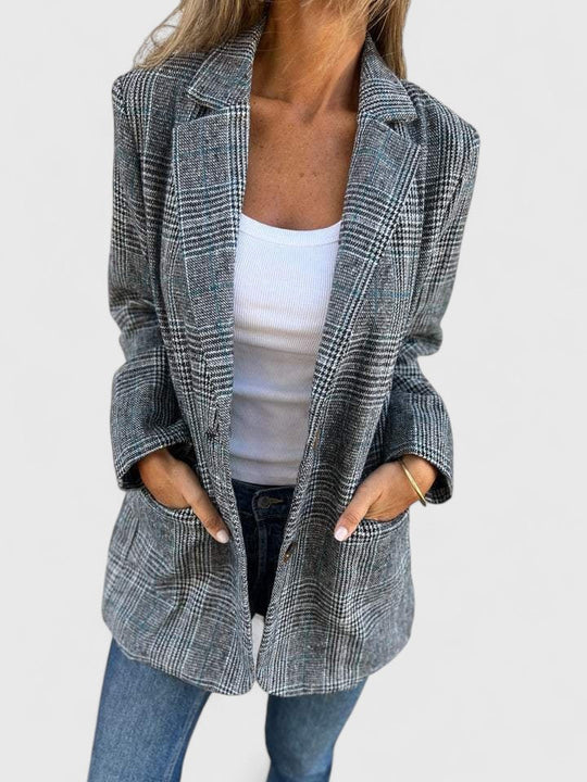 Relaxed blazer for women in brown or black
