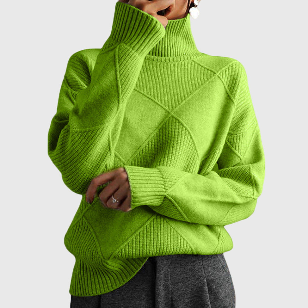 Roll neck sweater for women in seven colors