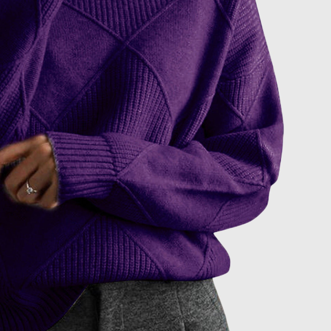 Roll neck sweater for women in seven colors