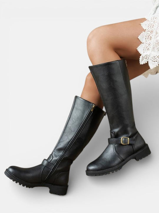 Comfort boots in brown, dark brown and black for women
