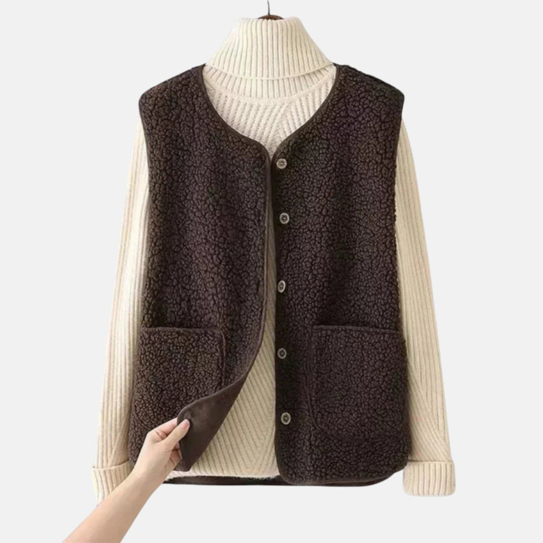 Fleece vest for women