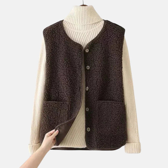 Fleece vest for women