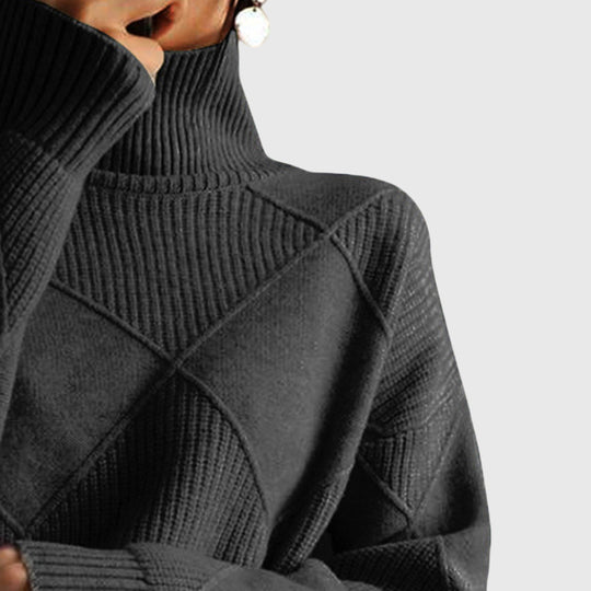 Roll neck sweater for women in seven colors