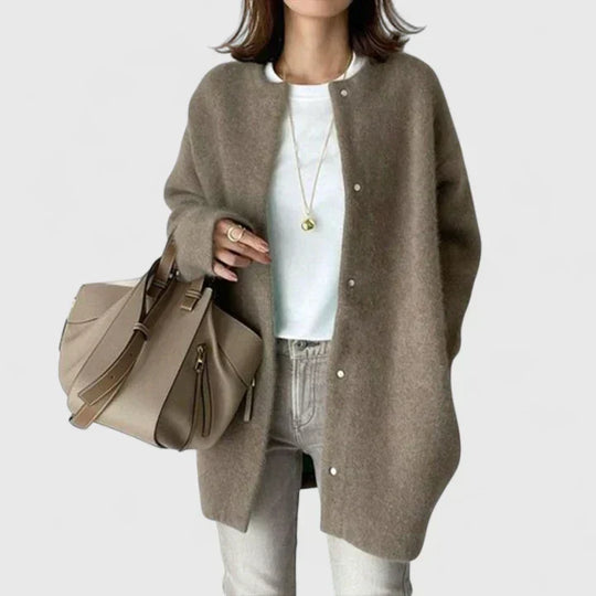 Knit cardigan for women in six earth tones
