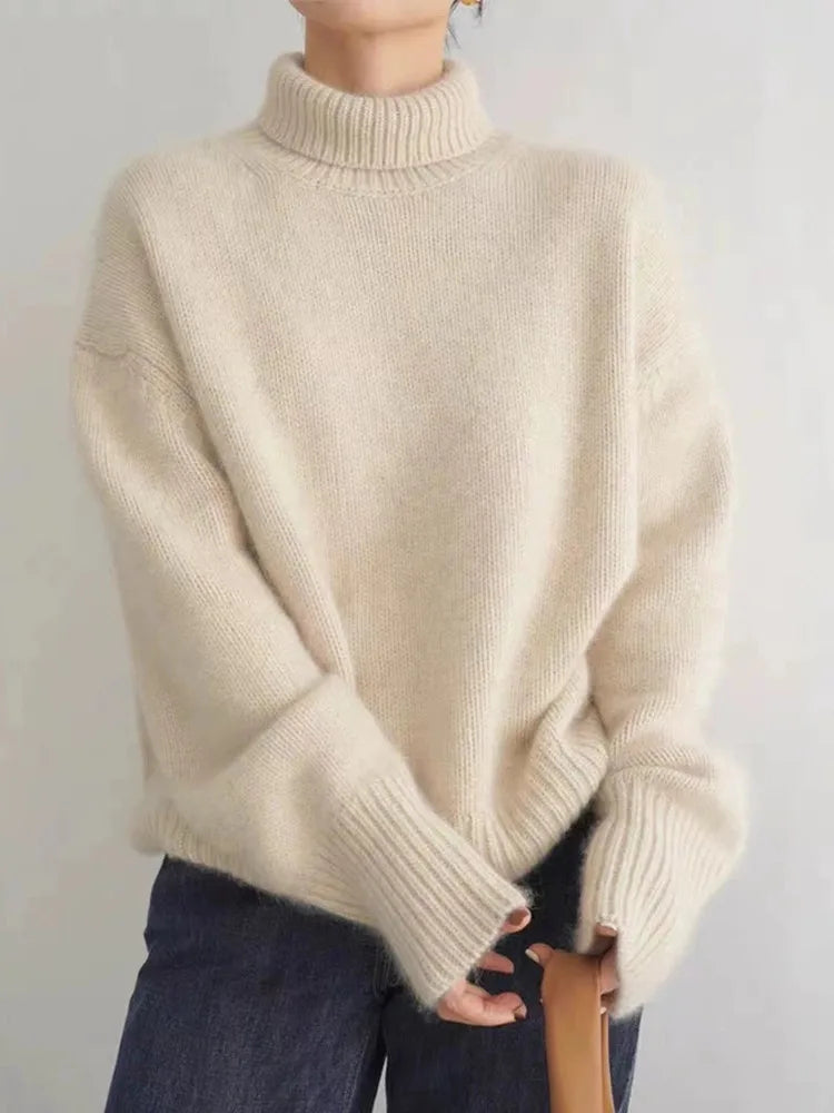 Sweater in beige, gray and khaki for women