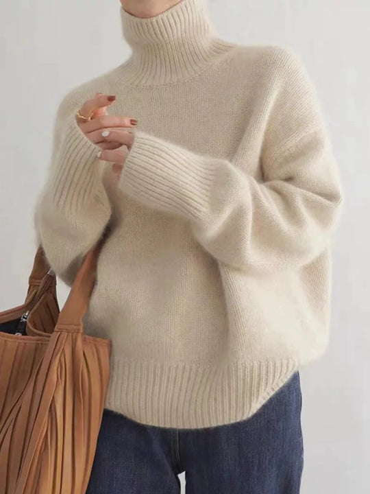 Sweater in beige, gray and khaki for women