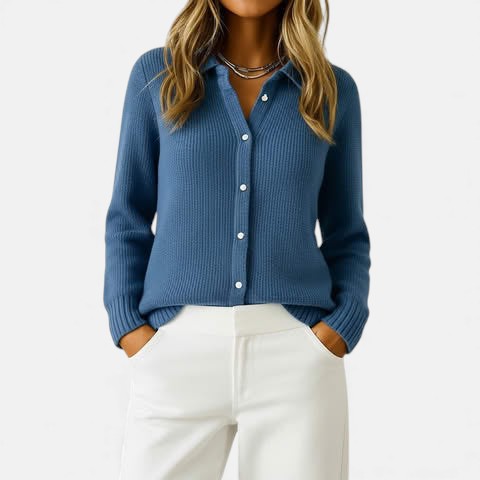 Button-front cardigan for women in four colors