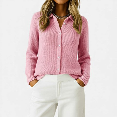 Button-front cardigan for women in four colors