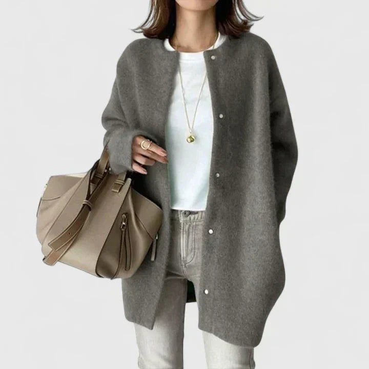 Knit cardigan for women in six earth tones
