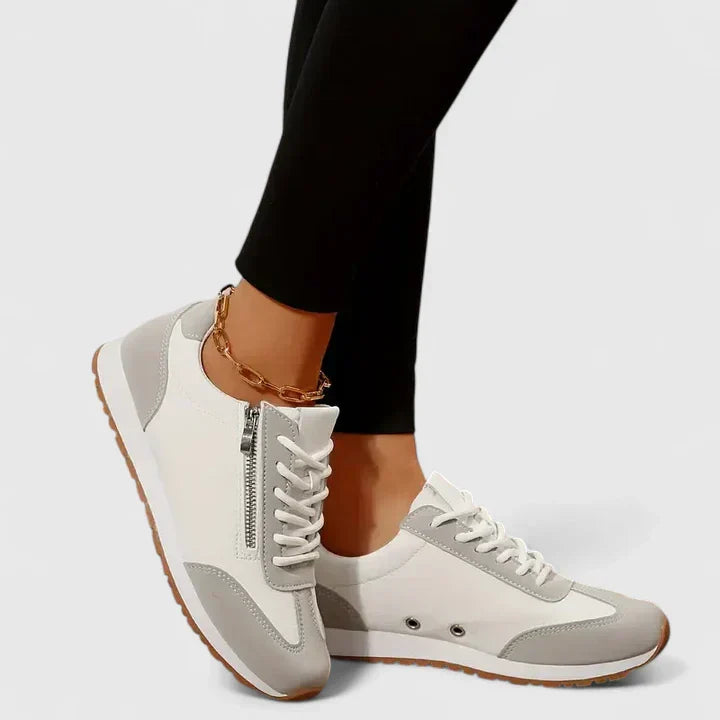 Comfort shoes in beige, white and gray for women