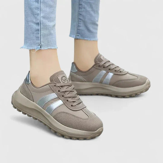 Gray comfort sneakers for women