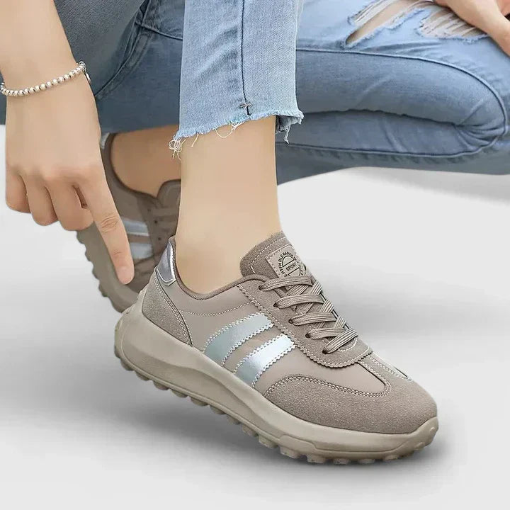 Gray comfort sneakers for women