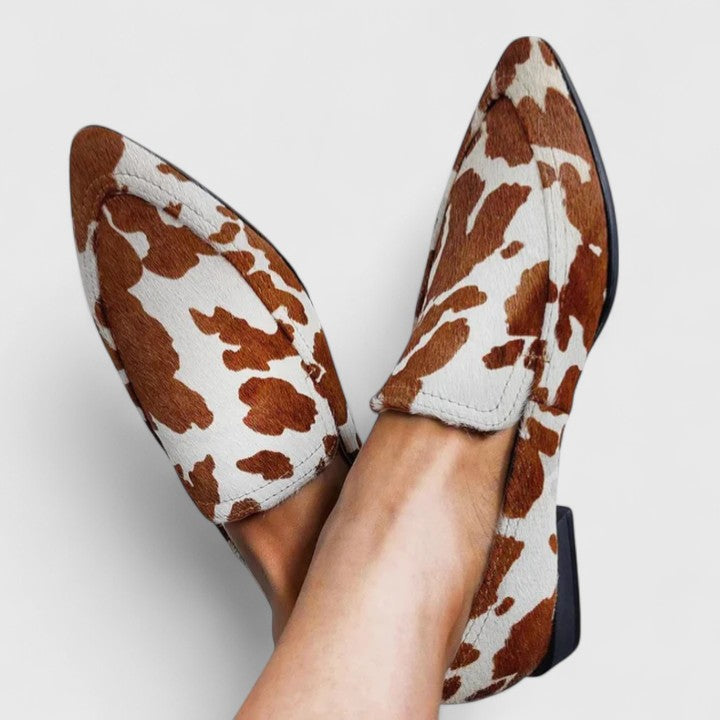 Brown comfort loafers for women