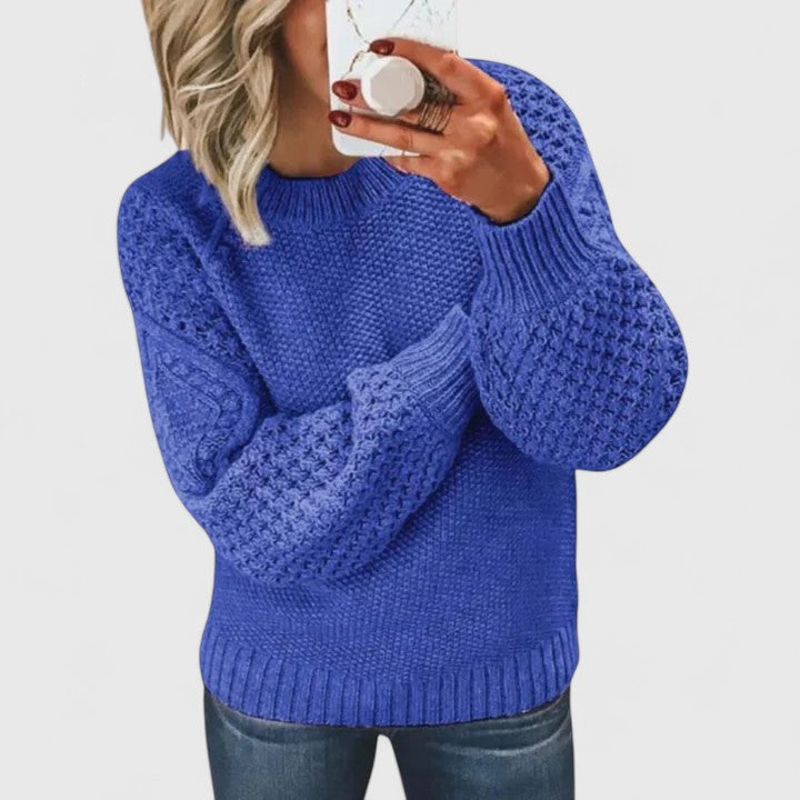 Pastel knit sweater in five soft shades for women
