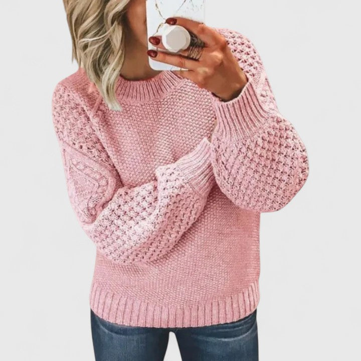 Pastel knit sweater in five soft shades for women