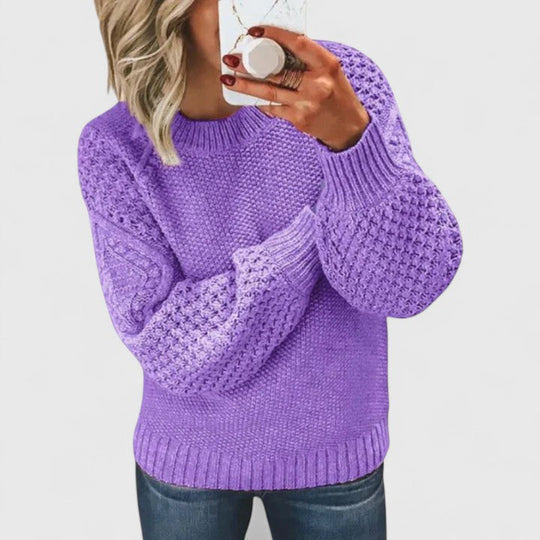 Pastel knit sweater in five soft shades for women