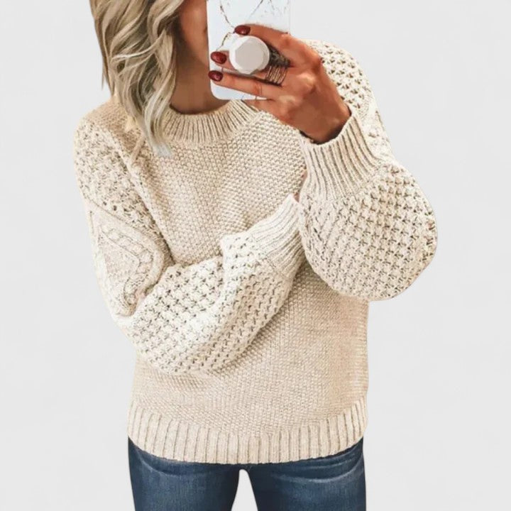 Pastel knit sweater in five soft shades for women