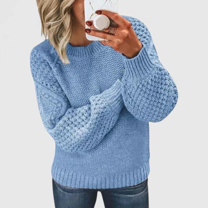 Pastel knit sweater in five soft shades for women