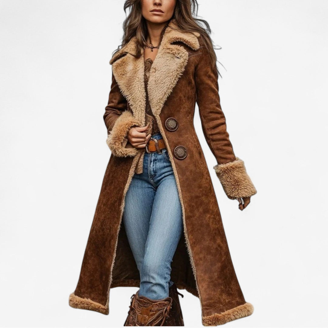 Soft faux fur coat for women