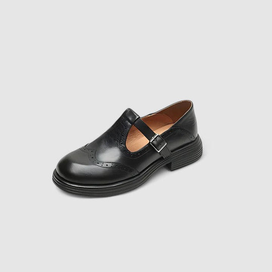 Classic Mary Jane shoes in black and brown for women