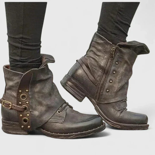 Comfort boots in gray, black and brown for women