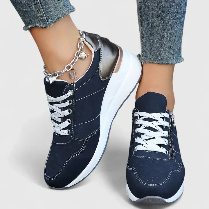 Comfort shoes in blue, black and gray for women