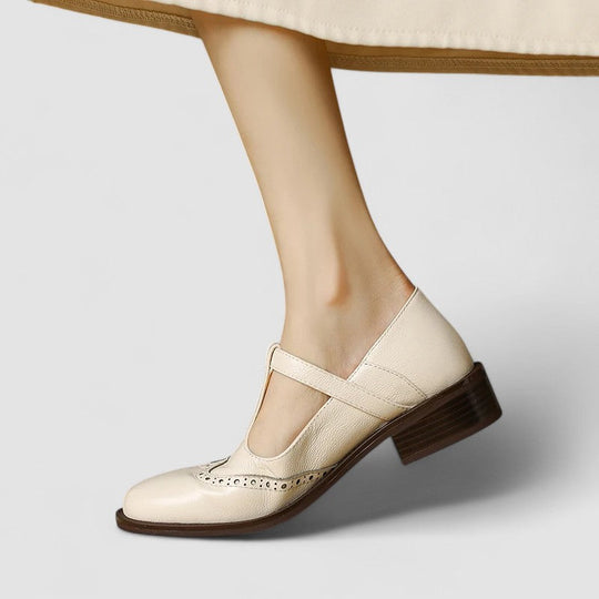 Mary Jane shoes in beige, black and brown for women