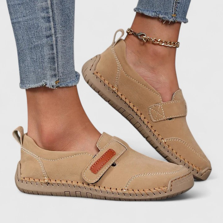 Comfort shoes in blue, khaki and green for women