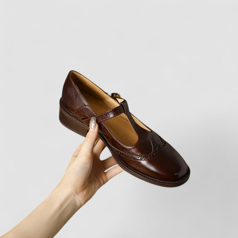 Noelle | Wide-Run Strap Mary Jane Shoes
