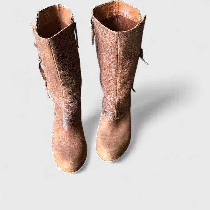 Brown comfort boots for women
