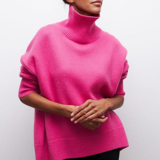 Bright knit sweater in eight colors for women