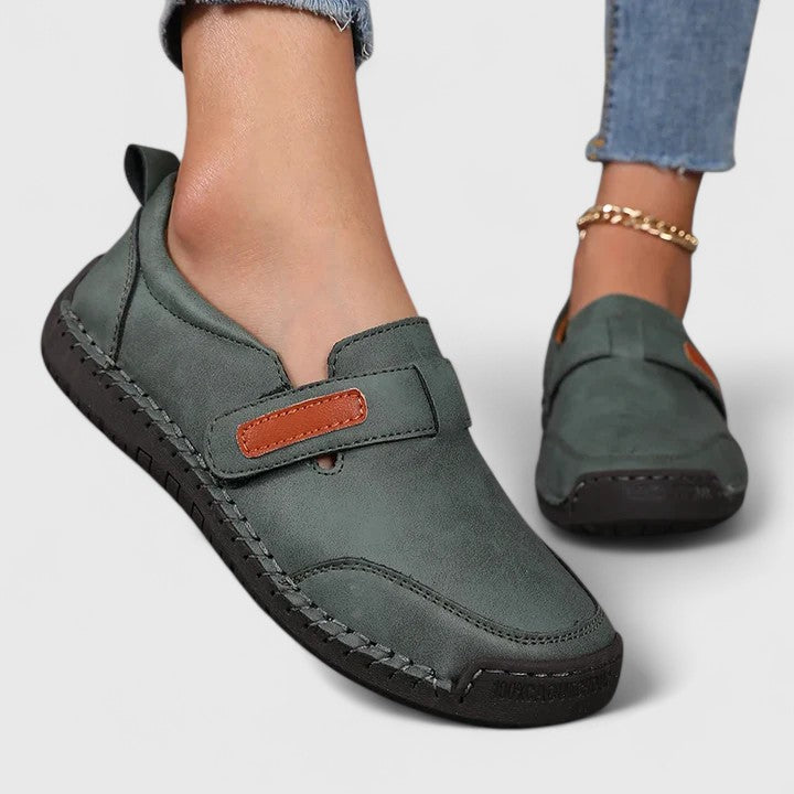 Comfort shoes in blue, khaki and green for women