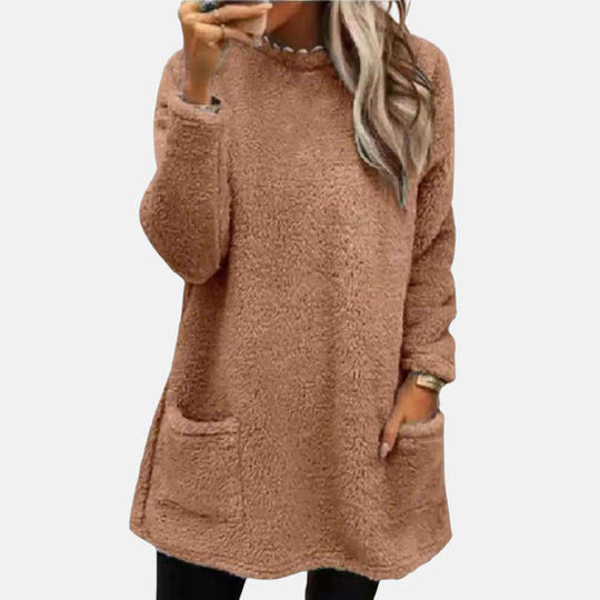 Longline knit sweater for women in nine colors